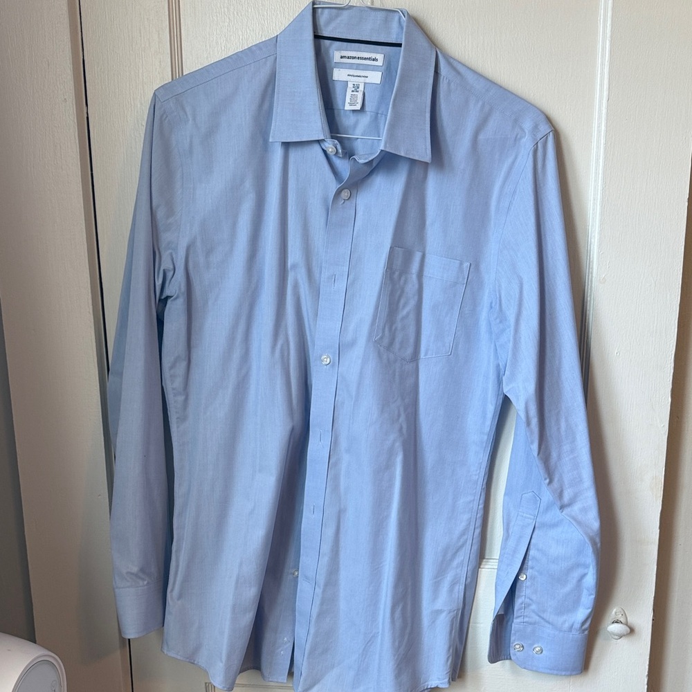 Amazon Essentials Light Blue Dress Shirt